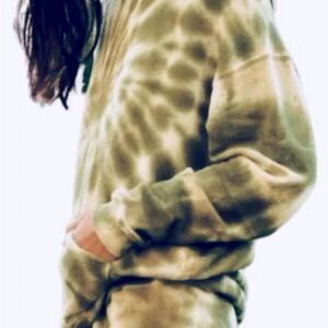 THE GREAT. Olive Tie-Dye French Terry Hoodie!!